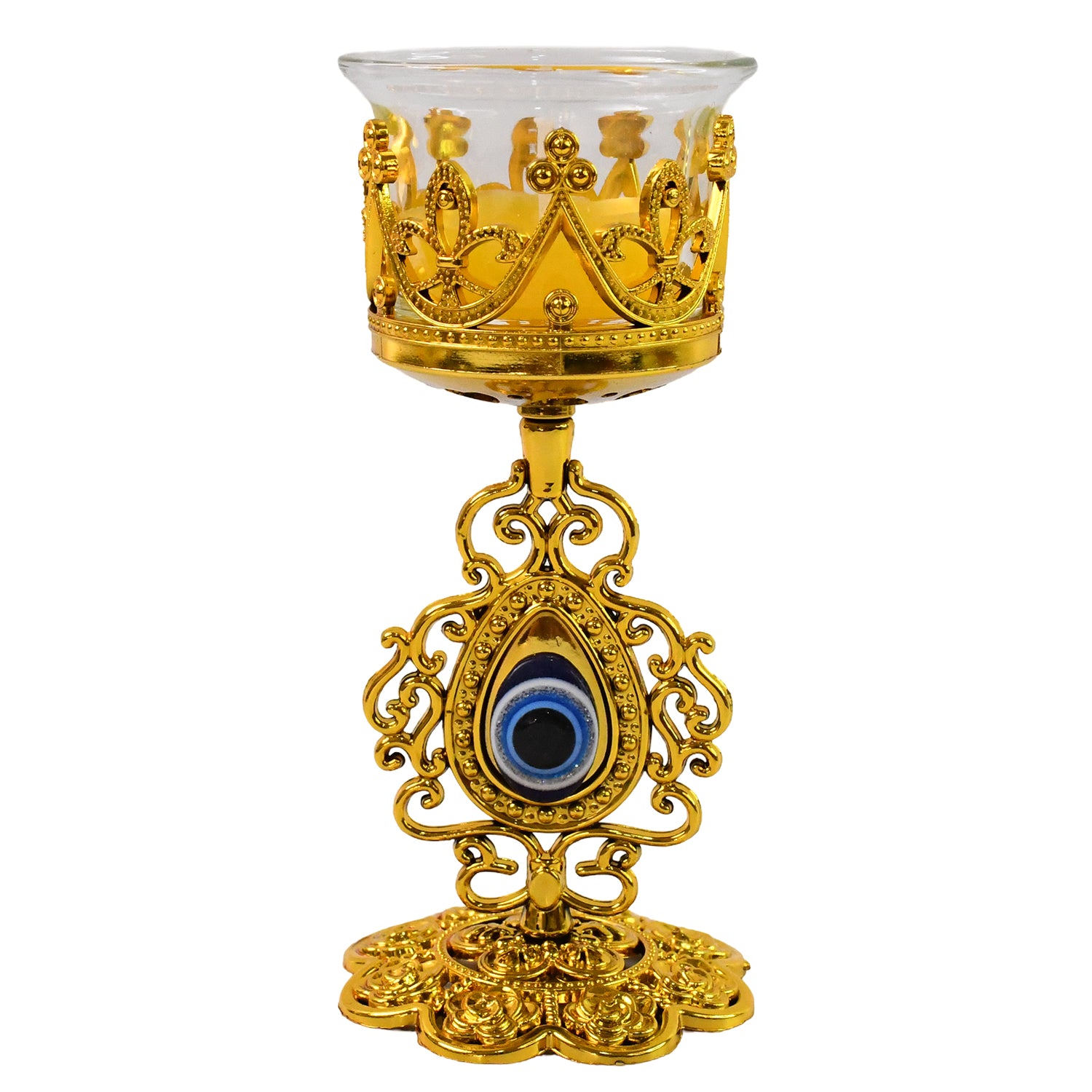 Flower Diwali Candle Holder With Plastic Stand (1 Set) Flower Diwali Candle Holder With Plastic Stand (1 Set)